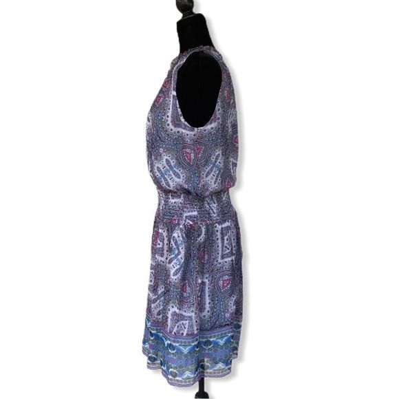 Shoshanna Jodhana Border Print Aditi Silk Metallic Thread Dress NWT size 10 - Picture 6 of 11